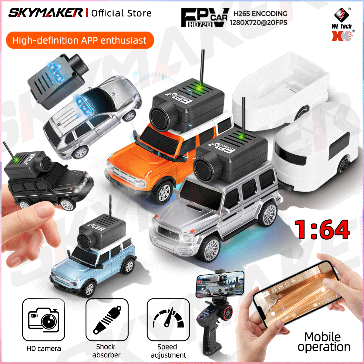 Rc Hobby Drift Car - Wltoys Mini FPV APP Control Car