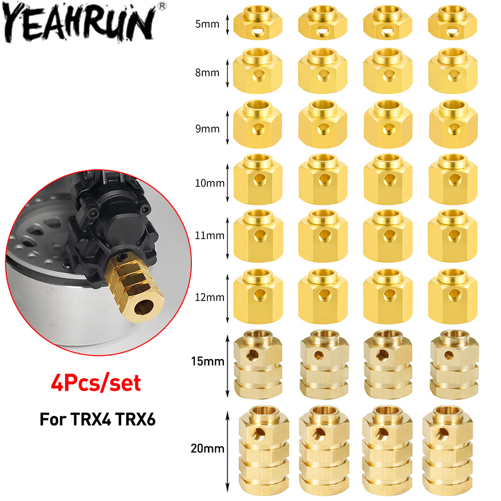YEAHRUN 4PCS Brass 12MM Wheel  - Wheel Hex Adapter avis et prix