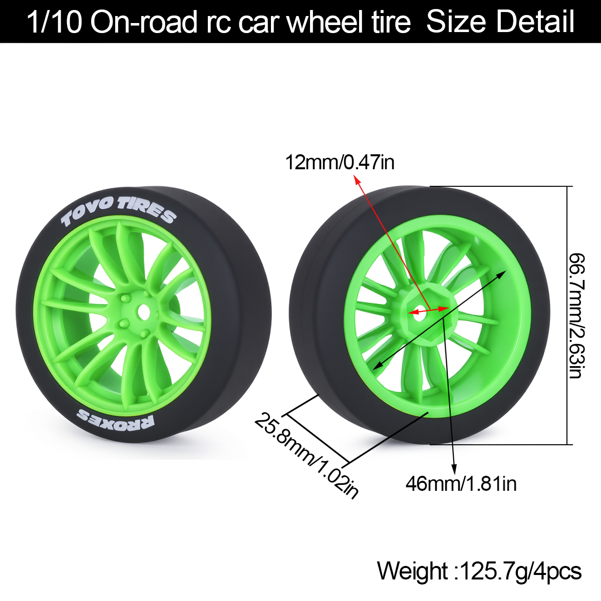 4Pcs Hard Drift Tires Wheel Ty - Rc Hobby Drift Car avis et prix