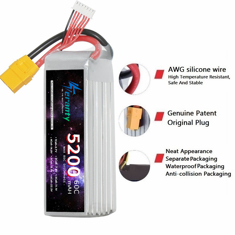 TERANTY 6S 5200mAh Lipo Batter - Rc Hobby Boat avis et prix