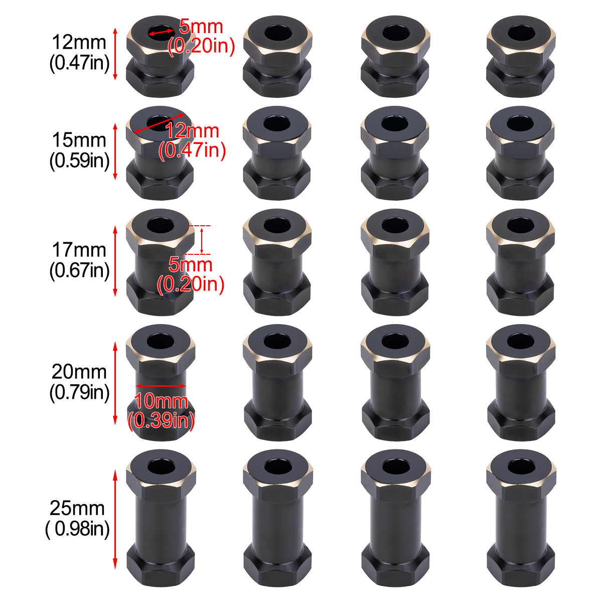 2 Colors - 4Pcs Heavy Duty Bra - Wheel Hex Adapter avis et prix