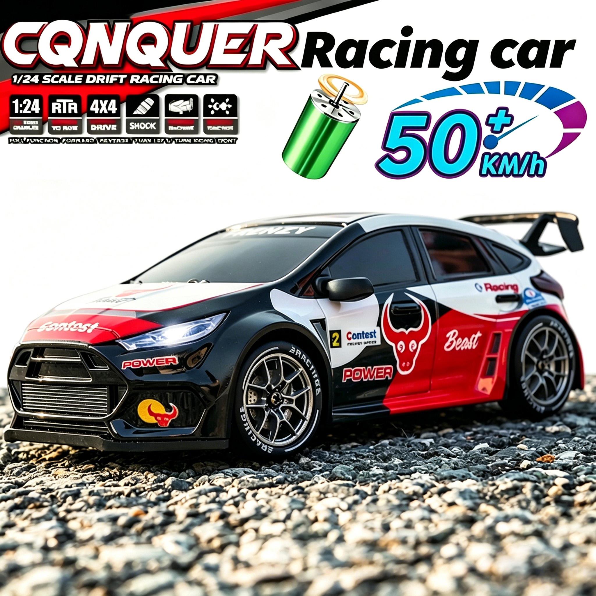 1：24 4WD 50KM/H RC Car Stunt D - Rc Hobby Drift Car avis et prix