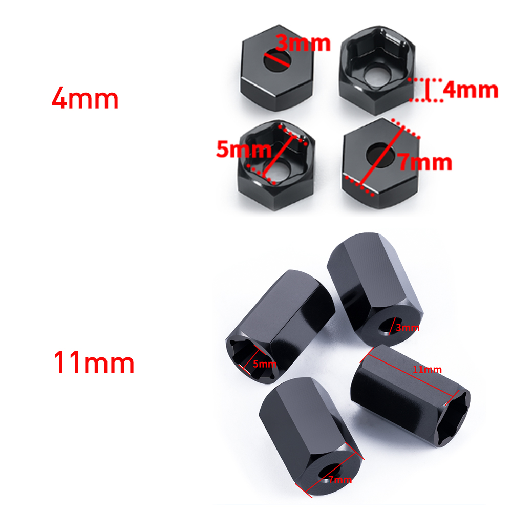 AXSPEED 4Pcs Aluminum 5mm to 7 - Wheel Hex Adapter avis et prix